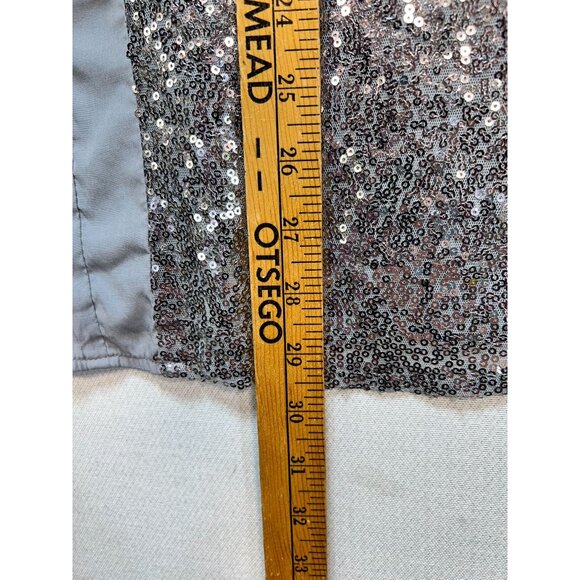 Andree By Unit Women's Halter Sequins Tank Top Size 3X Gray Sleeveless Stretch - Picture 8 of 12